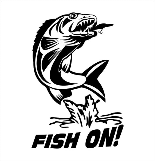 walleye fish on fishing decal