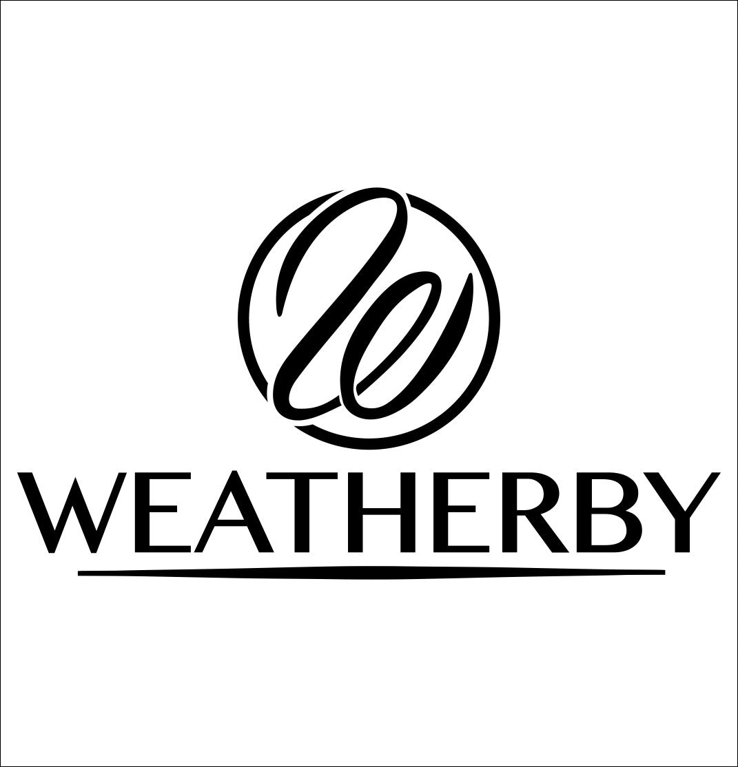 Weatherby decal, firearm decal, car decal sticker