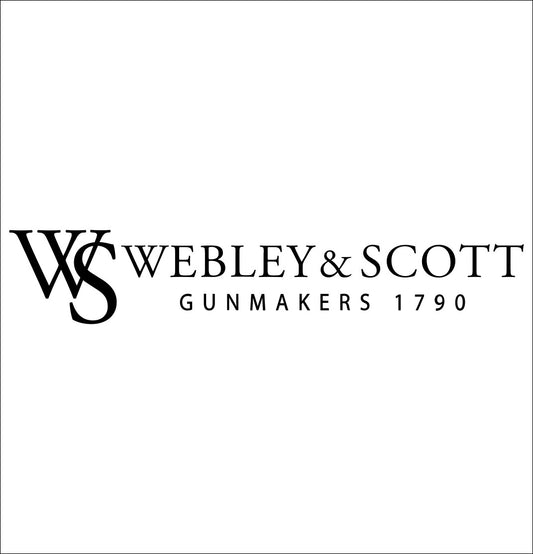 Webley & Scott decal, firearm decal, car decal sticker