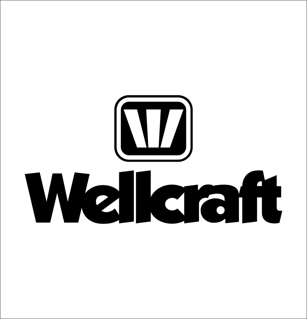 wellcraft decal, car decal, hunting fishing sticker