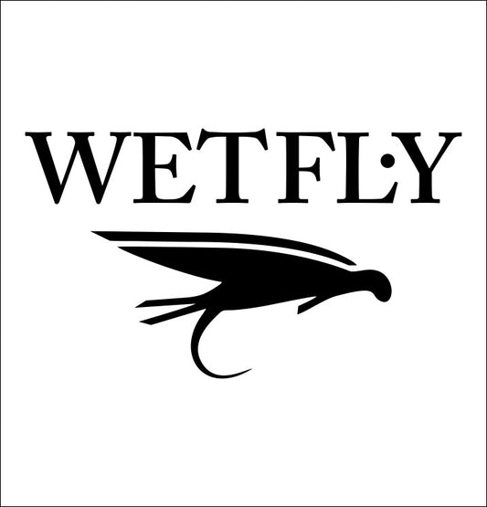 wetfly decal, car decal sticker, fishing decal