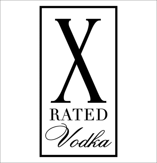 X Rated Vodka decal, vodka decal, car decal, sticker