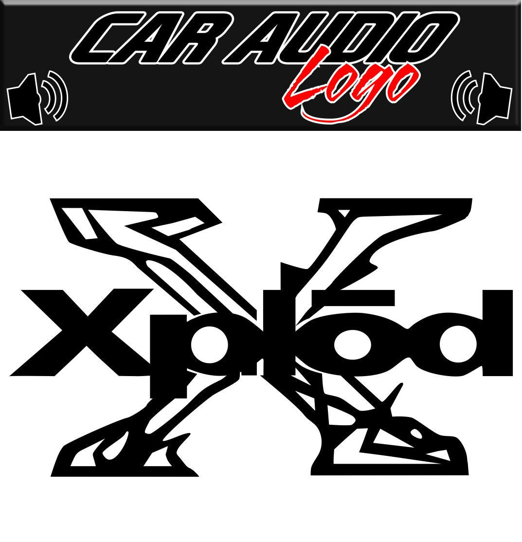 Xplod decal, audio decal, sticker